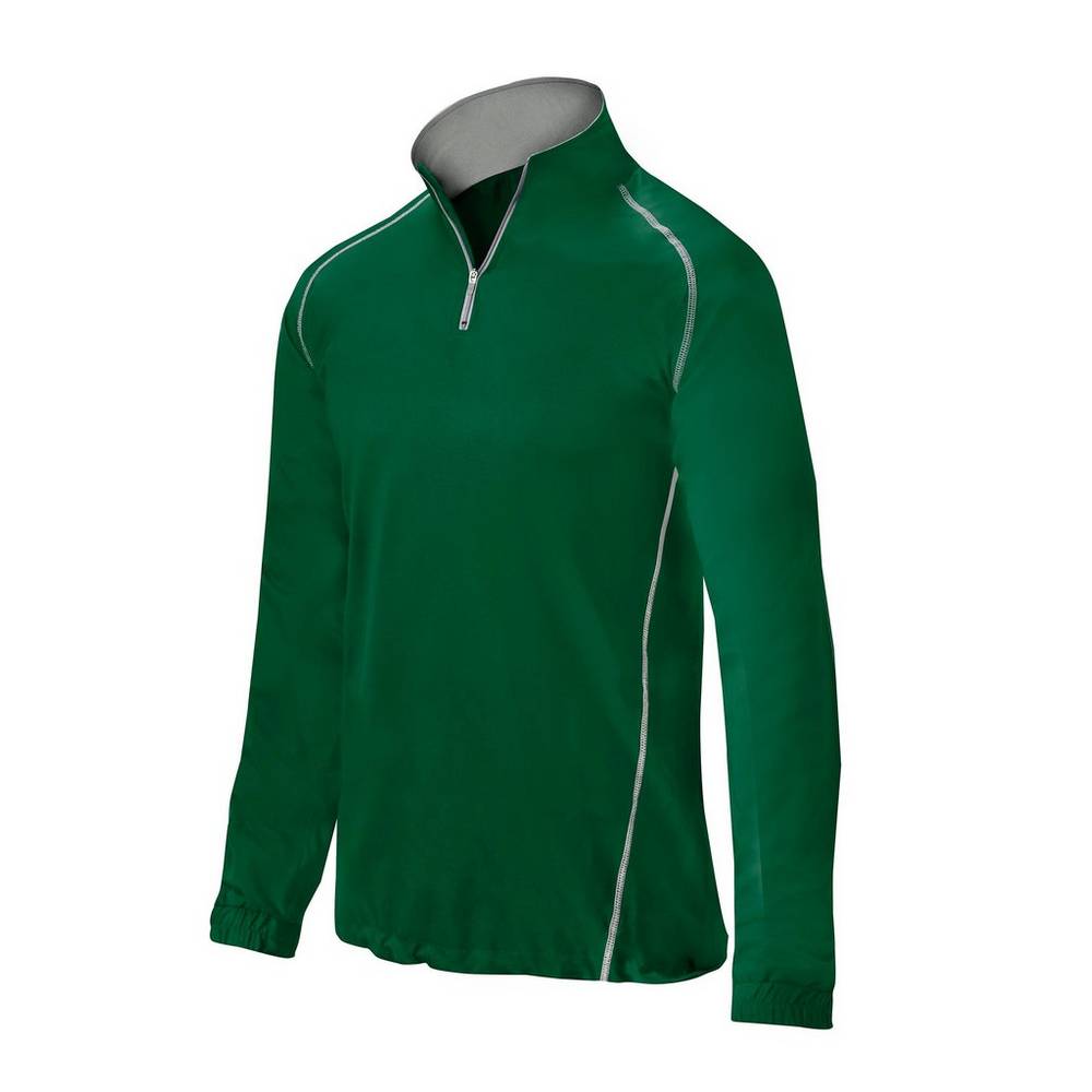 Mens Mizuno Comp 1/4 Zip Batting Jacket Green Philippines (XPUVCE956)